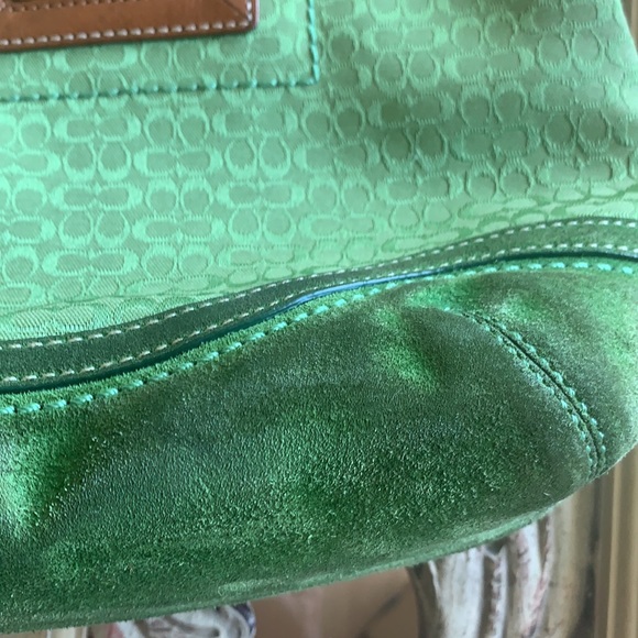 Green Coach Handbag - Picture 11 of 14